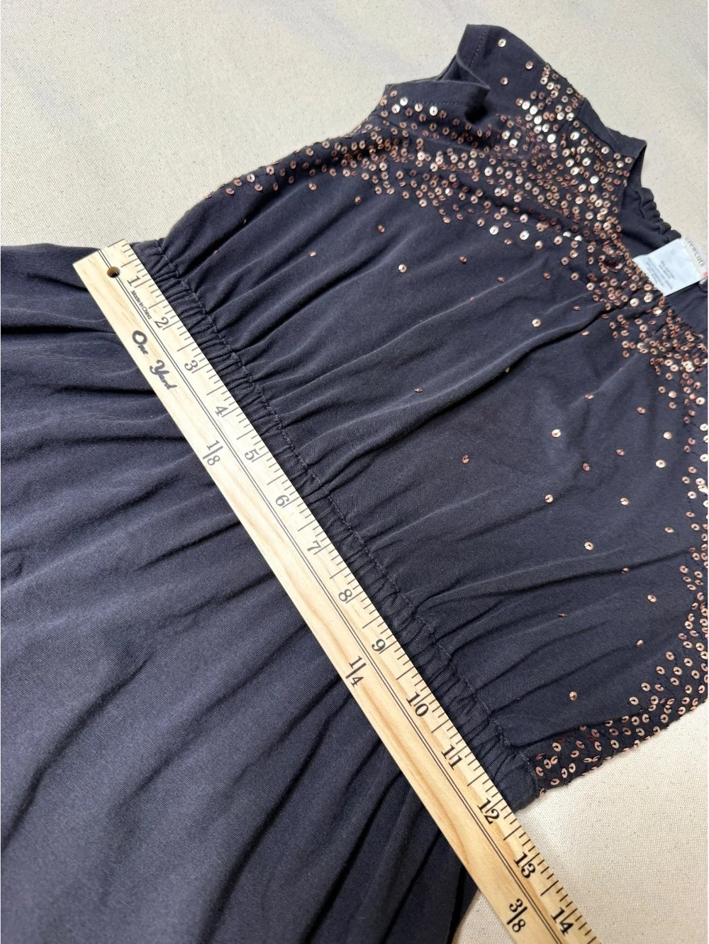 Crewcuts Girls Sequin Dress Size 8 – Charcoal Gray Bronze Sparkle